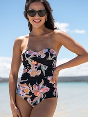 Pour Moi Black Santa Monica Strapless Tummy Control Swimsuit - Image 1 of 4