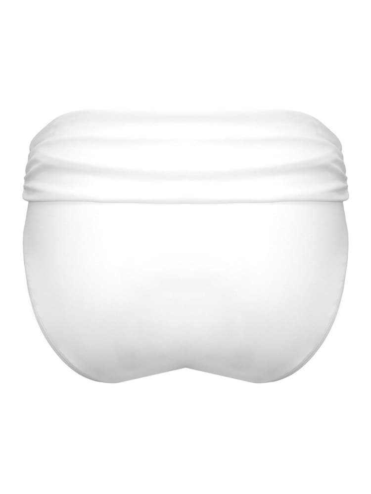Pour Moi White Roll Top Free Spirit Bikini Bottoms - Image 4 of 4 Pour Moi White Roll Top Free Spirit Bikini Bottoms - Image 4 of 4