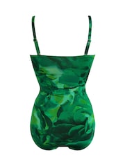 Pour Moi Green Santa Monica Strapless Tummy Control Swimsuit - Image 4 of 4
