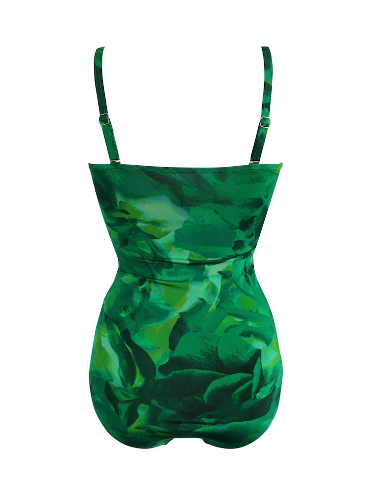 Pour Moi Green Santa Monica Strapless Tummy Control Swimsuit - Image 4 of 4