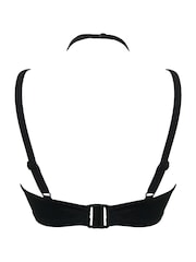 Pour Moi Black Sydney Underwired Mesh Longline Double Strap Bikini Top - Image 4 of 4