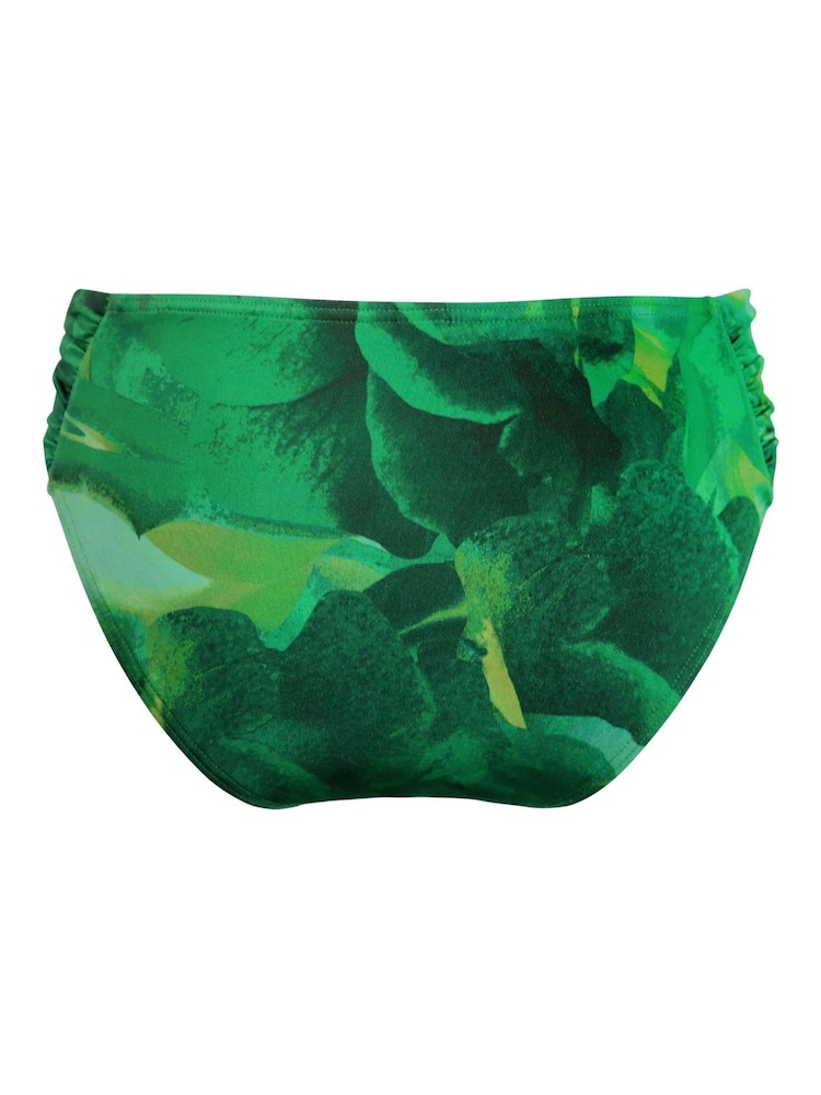 Pour Moi Green Brief Cabana Tab Bikini Bottoms - Image 4 of 4