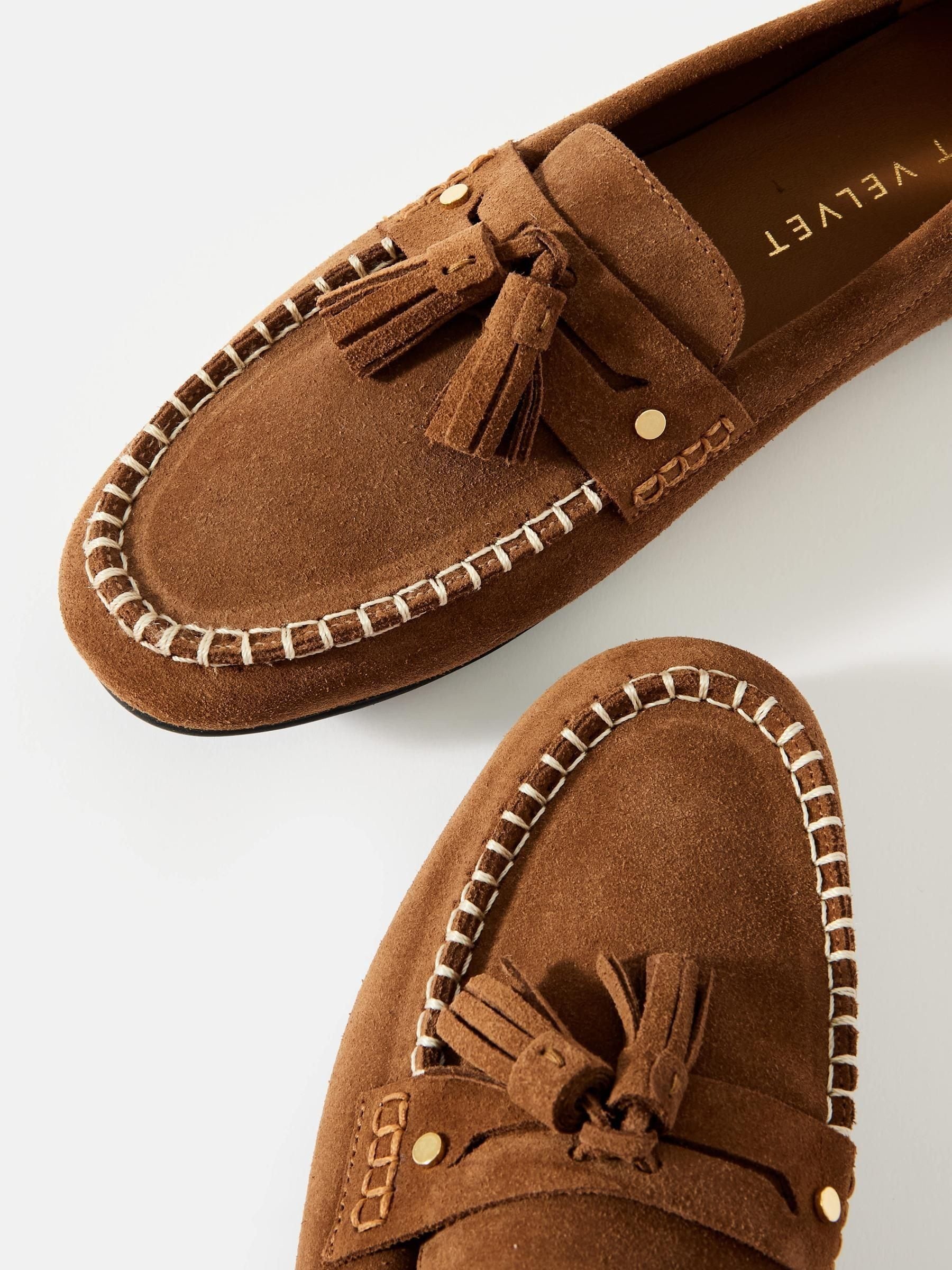 Buy Mint Velvet Brown Syd Suede Deck Shoes from Next USA