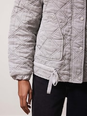 Mint Velvet Grey Washed Quilted Jacket - Image 4 of 8