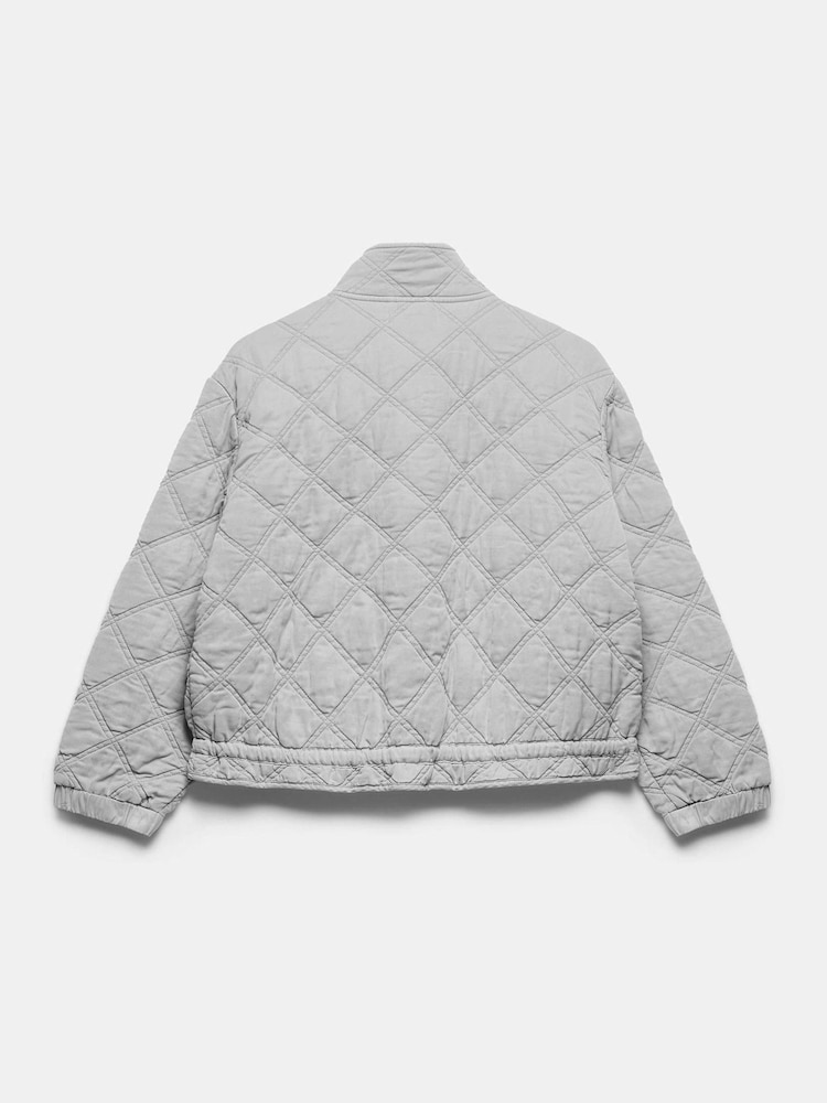 Mint Velvet Grey Washed Quilted Jacket - Image 8 of 8
