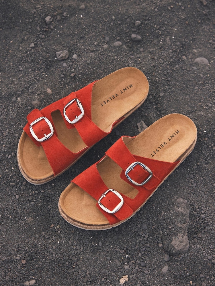 Mint Velvet Hannah Two Strap Sliders - Image 2 of 6