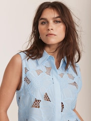 Mint Velvet Floral 100% Cotton Shirt - Imagen 4 de 7