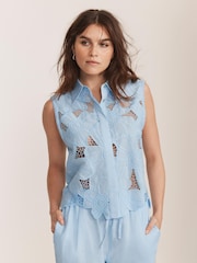 Mint Velvet Floral 100% Cotton Shirt - Imagen 5 de 7