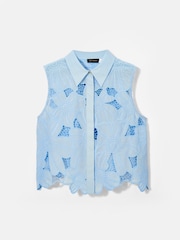 Mint Velvet Floral 100% Cotton Shirt - Imagen 6 de 7