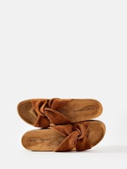 Mint Velvet Brown Bryony Suede Flat Sandals - Image 3 of 4