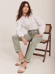 Mint Velvet Grey Sculpting Slim Zip Pocket Jeans - Image 2 of 7