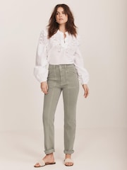 Mint Velvet Grey Sculpting Slim Zip Pocket Jeans - Image 4 of 7