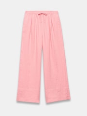 Mint Velvet Pink 100% Linen Wide Leg Trousers - Image 7 of 8
