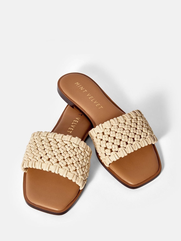 Mint Velvet Sophie Leather Woven Sliders - Imagen 2 de 4 Mint Velvet Sophie Leather Woven Sliders - Imagen 2 de 4