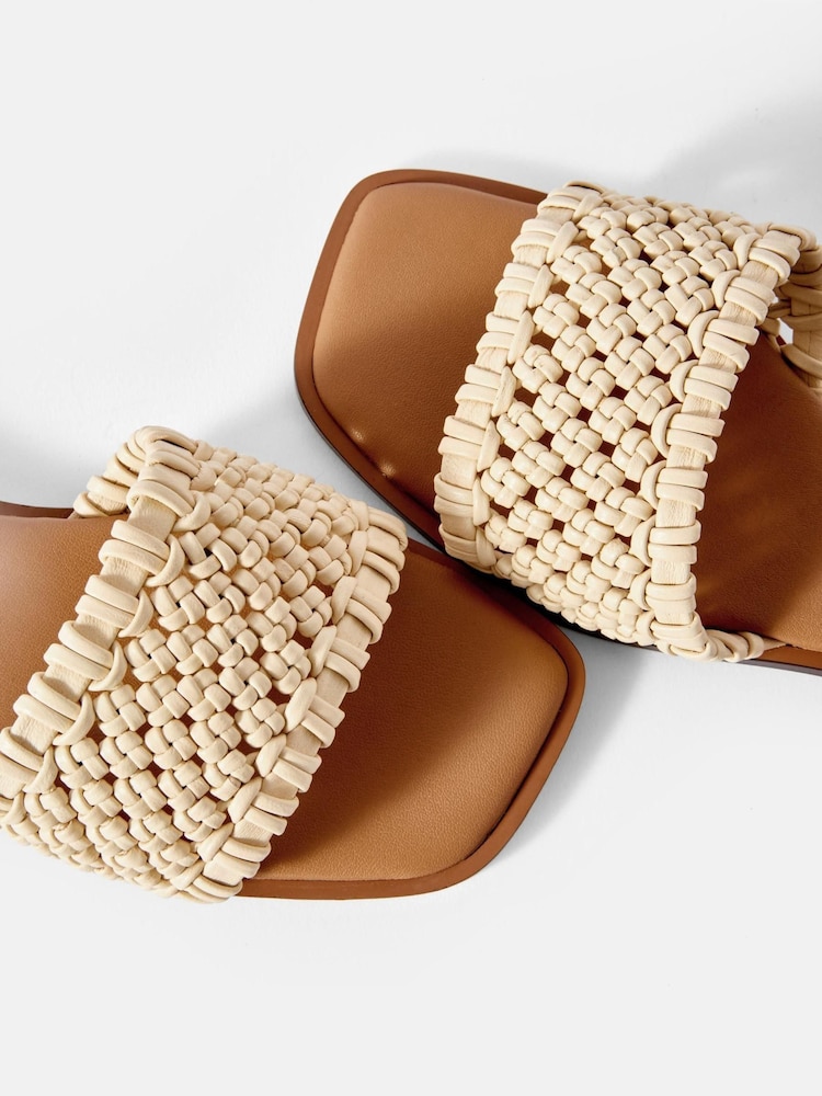 Mint Velvet Sophie Leather Woven Sliders - Imagen 4 de 4 Mint Velvet Sophie Leather Woven Sliders - Imagen 4 de 4