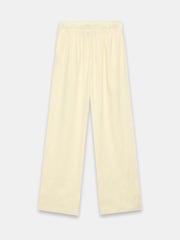 Mint Velvet Yellow 100% Linen Wide Leg Trousers - Image 5 of 5