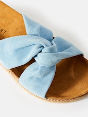 Mint Velvet Blue Twist Front Suede Sandals - Image 5 of 5
