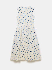 Mint Velvet Blue 100% Cotton Polka Dot Midi Dress - Image 8 of 8