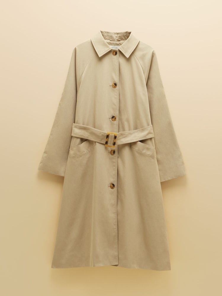 Joules Showerproof Single Breasted Trench Coat With Belt - Imaginea 1 din 5