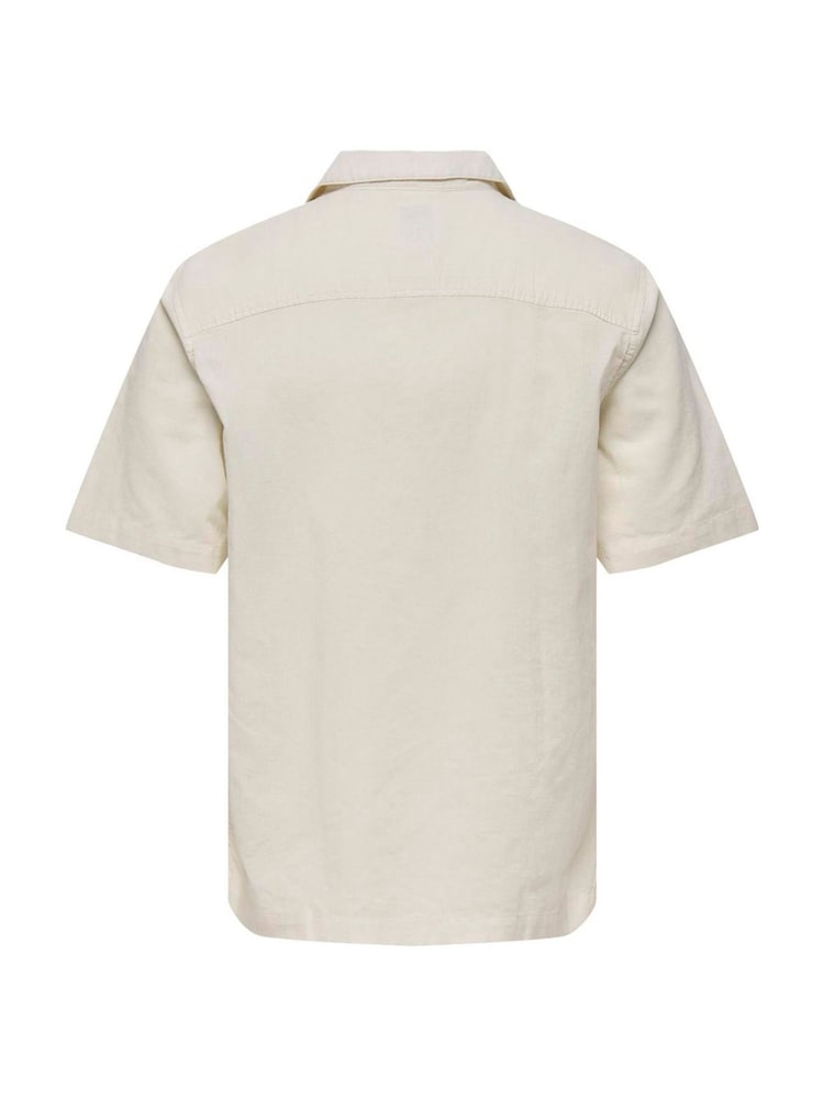 Only & Sons White Onsgali Relax Resort Short Sleeve Embroidery 100% Cotton Shirt - Image 4 of 4 Only & Sons White Onsgali Relax Resort Short Sleeve Embroidery 100% Cotton Shirt - Image 4 of 4