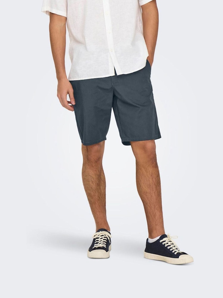 Only & Sons Grey Chinos Shorts 2 Pack - Image 2 of 6
