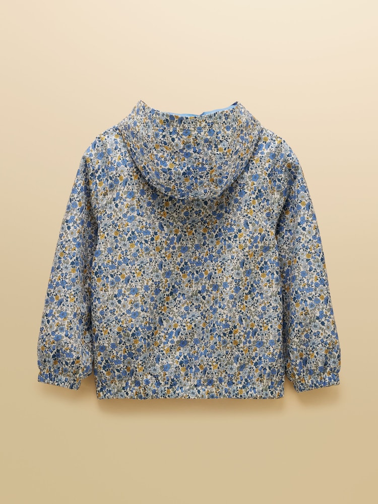 Joules Blue Printed Raincoat - Image 2 of 5