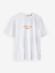 Only & Sons Resort Collar Embroided Floral Print 100% Organic Cotton T-Shirt - Bild 1 von 2