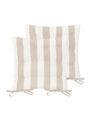 Yard 2 Pack Natural Hayle Striped Cotton Seat Pads - Image 3 of 6