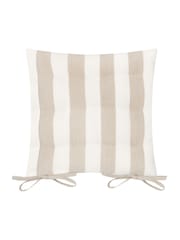 Yard 2 Pack Natural Hayle Striped Cotton Seat Pads - Image 4 of 6