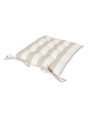 Yard 2 Pack Natural Hayle Striped Cotton Seat Pads - Image 6 of 6