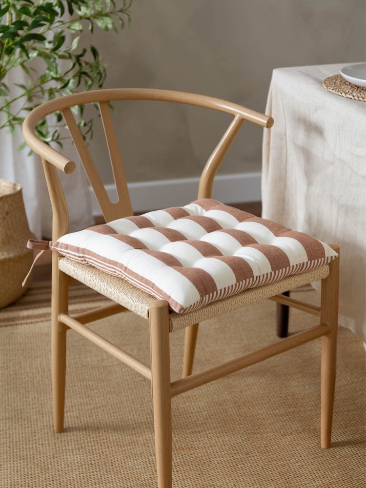 Yard 2 Pack Hayle Striped Cotton Seat Pads - Imagen 1 de 7