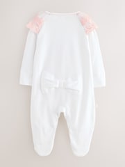 Baker by Ted Baker Born In 2026 Bunny White Sleepsuit - Image 2 of 6