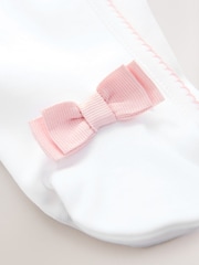 Baker by Ted Baker Born In 2026 Bunny White Sleepsuit - Image 6 of 6