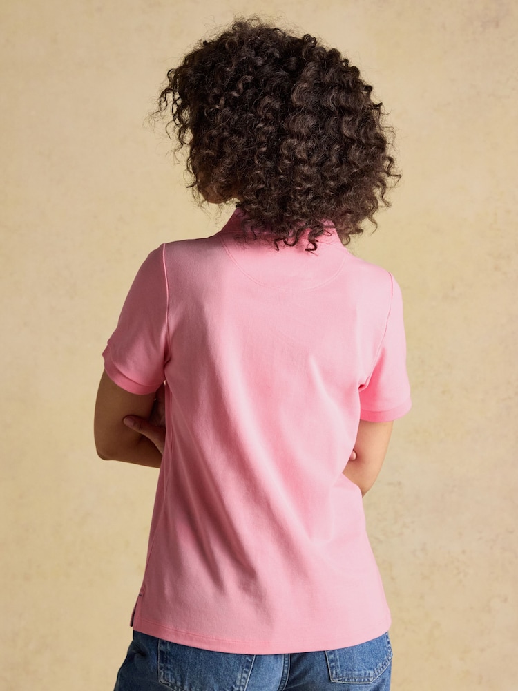 Joules Woody Pink Cotton Pique Short Sleeve Polo Shirt - Image 2 of 9