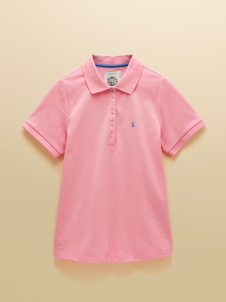 Joules Woody Pink Cotton Pique Short Sleeve Polo Shirt - Image 9 of 9