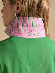 Joules Beaufort Green Embroidered Short Sleeve Polo Shirt - Image 10 of 11