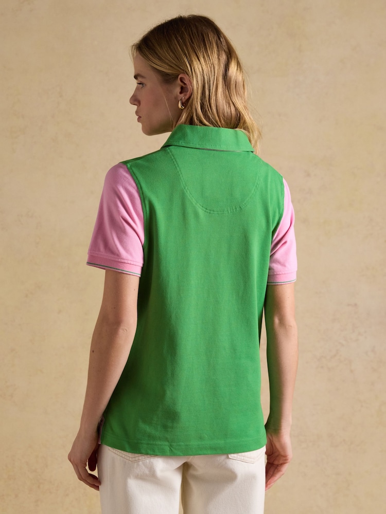 Joules Beaufort Green Embroidered Short Sleeve Polo Shirt - Image 2 of 11