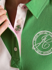 Joules Beaufort Green Embroidered Short Sleeve Polo Shirt - Image 5 of 11