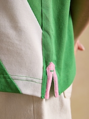 Joules Beaufort Green Embroidered Short Sleeve Polo Shirt - Image 9 of 11