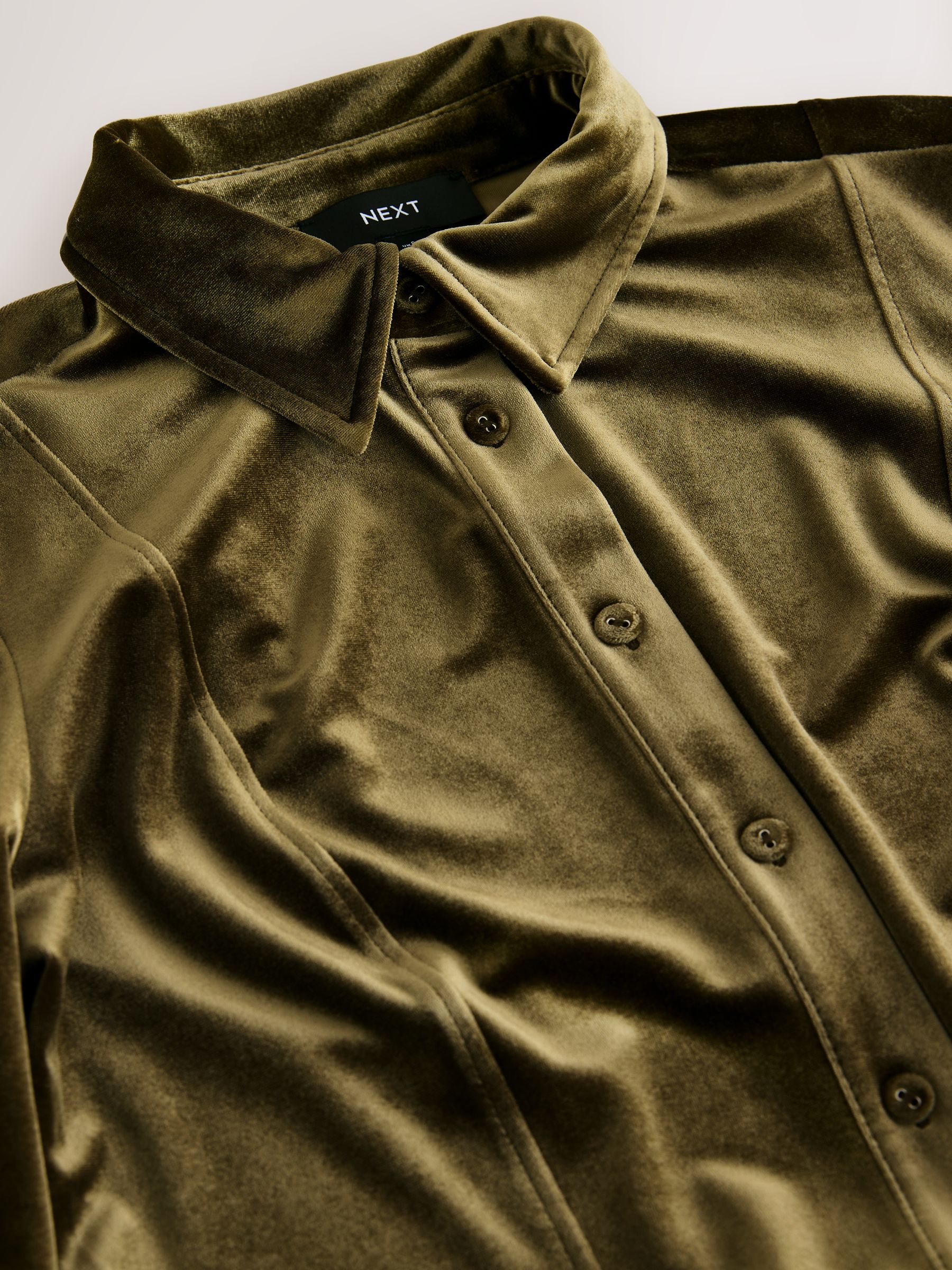 green velvet button up dress Velvet Riley Dress w. Collar