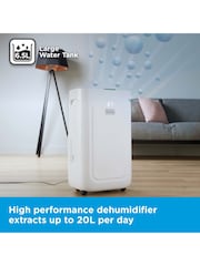 Black & Decker White 20L Smart Dehumidifier with 65L Water Tank - Image 4 of 6