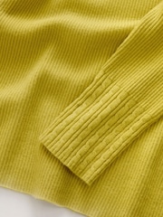 Amarelo citrino - Blusa de gola alta canelada com lã - Imagem 7 de 7