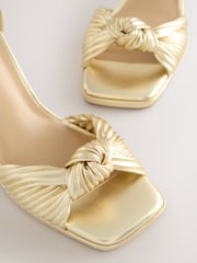 Gold Forever Comfort® Twist Heeled Platform Sandals - Image 5 of 11