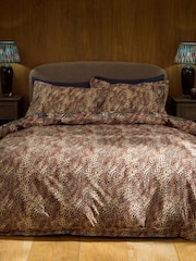 Leopard Floral 100% Cotton Reversible Duvet Cover and Pillowcase Set - Imaginea 2 din 6