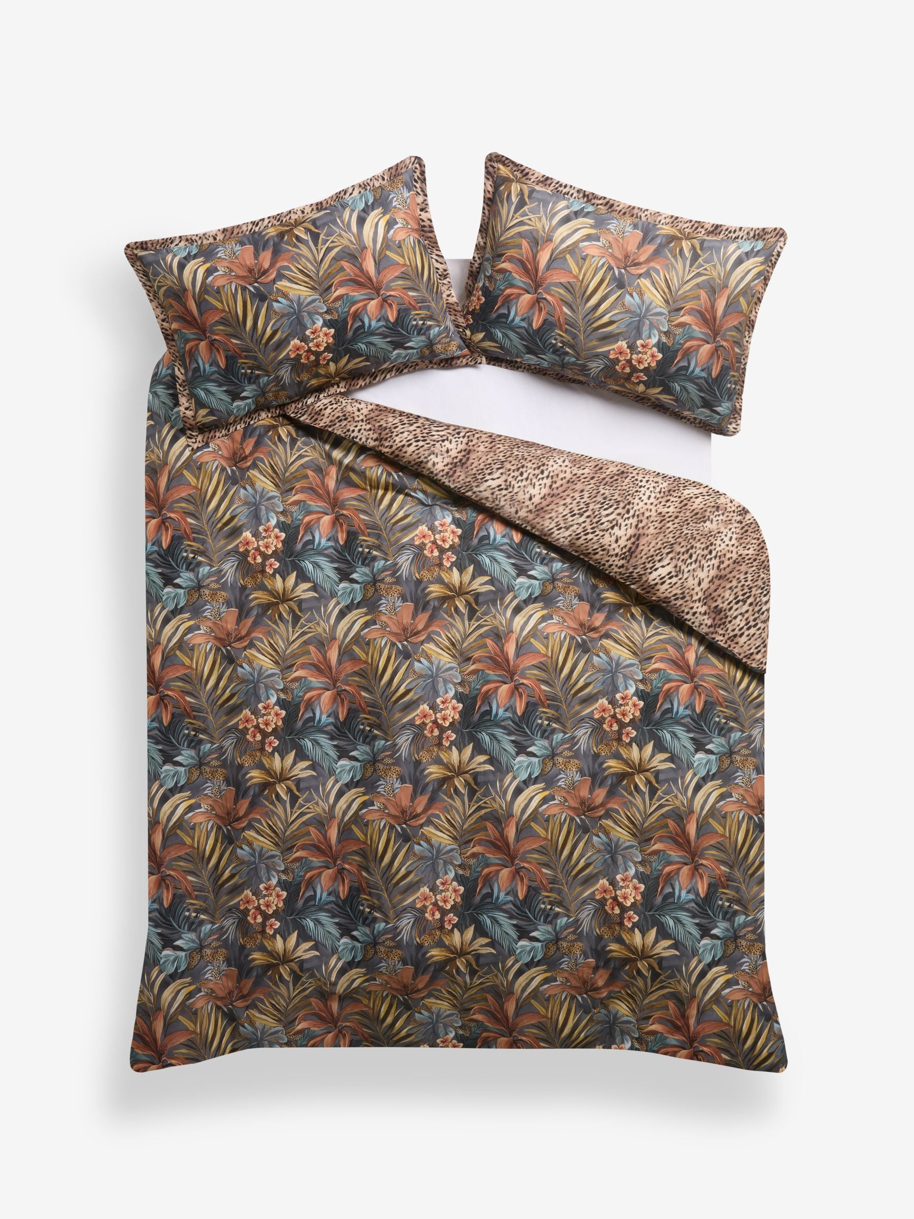 トップス BED ROCK Buy Multi Leopard Floral 100% Cotton Reversible Bed Set from Next USA