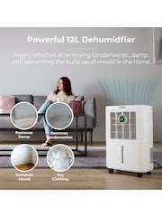 Tower White 12L Compressor Dehumidifier with 16L Water Tank - Image 3 of 6