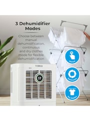 Tower White 12L Compressor Dehumidifier with 16L Water Tank - Image 4 of 6