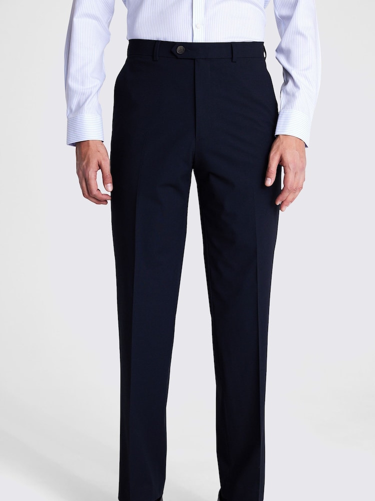 MOSS Blue Relaxed Fit Trousers - Image 1 of 1