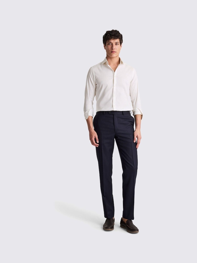 MOSS Natural Slim Fit Off Dobby Stretch Shirt - Image 2 of 3