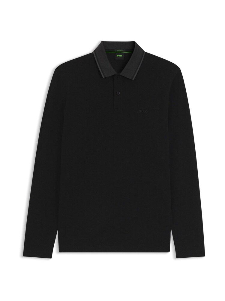 BOSS Black Regular Fit League Plisy Contrast Collar Polo Shirt - Image 1 of 1
